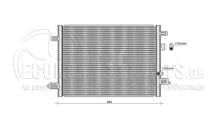 ΨΥΓΕΙΟ A/C (ΓΙΑ ΕΚΔΟΣΕΙΣ 1.3 TCE ΒΕΝΖΙΝΗ - 1.5 BLUEDCI ΠΕΤΡΕΛΑΙΟ) (ΔΙΑΣΤΑΣΕΙΣ ΚΥΨΕΛΗΣ: 544x386mm)