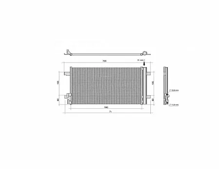 ΨΥΓΕΙΟ A/C (ΓΙΑ ΕΚΔΟΣΕΙΣ 2.0 TFSI ΒΕΝΖΙΝΗ) (ΔΙΑΣΤΑΣΕΙΣ ΚΥΨΕΛΗΣ: 606x308x12mm)