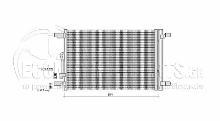 ΨΥΓΕΙΟ A/C (ΓΙΑ ΕΚΔΟΣΕΙΣ 1.4-1.5-2.0 TSI ΒΕΝΖΙΝΗ - 2.0 TDI ΠΕΤΡΕΛΑΙΟ) (ΔΙΑΣΤΑΣΕΙΣ ΚΥΨΕΛΗΣ: 576x388mm)