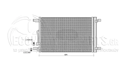 ΨΥΓΕΙΟ A/C (ΓΙΑ ΕΚΔΟΣΕΙΣ 1.4-1.5-2.0 TSI ΒΕΝΖΙΝΗ - 2.0 TDI ΠΕΤΡΕΛΑΙΟ) (ΔΙΑΣΤΑΣΕΙΣ ΚΥΨΕΛΗΣ: 576x388mm)