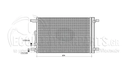 ΨΥΓΕΙΟ A/C (ΓΙΑ ΕΚΔΟΣΕΙΣ 1.4-1.5-2.0 TSI ΒΕΝΖΙΝΗ - 2.0 TDI ΠΕΤΡΕΛΑΙΟ) (ΔΙΑΣΤΑΣΕΙΣ ΚΥΨΕΛΗΣ: 576x388mm)