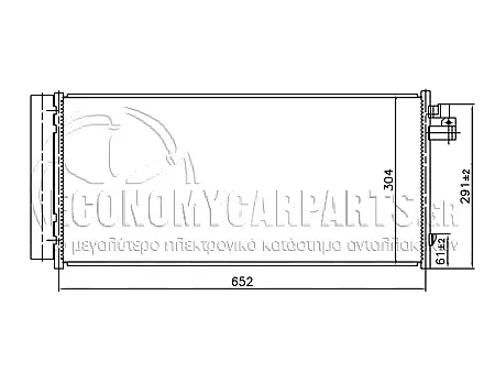 ΨΥΓΕΙΟ A/C (ΔΙΑΣΤΑΣΕΙΣ ΚΥΨΕΛΗΣ: 652x304x12mm)