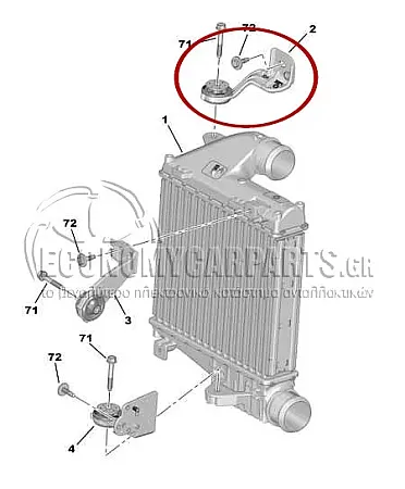 ΒΑΣΗ ΨΥΓΕΙΟΥ INTERCOOLER ΚΑΤΩ