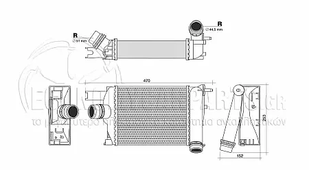 ΨΥΓΕΙΟ INTERCOOLER (ΓΙΑ ΕΚΔΟΣΕΙΣ 1.3 TCE ΠΕΤΡΕΛΑΙΟ) (ΔΙΑΣΤΑΣΕΙΣ ΚΥΨΕΛΗΣ: 257x218mm)