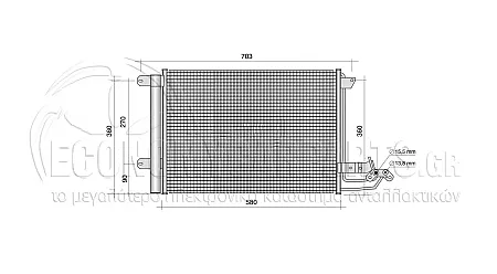 ΨΥΓΕΙΟ A/C (ΓΙΑ ΟΛΕΣ ΤΙΣ ΕΚΔΟΣΕΙΣ BENZΙΝΗ - ΠΕΤΡΕΛΑΙΟ) (ΔΙΑΣΤΑΣΕΙΣ ΚΥΨΕΛΗΣ: 550x4390x16mm) (VALEO)