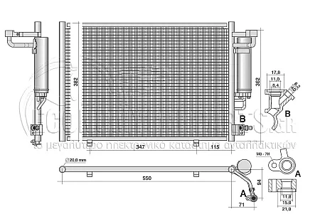 ΨΥΓΕΙΟ A/C (ΓΙΑ ΟΛΕΣ ΤΙΣ ΕΚΔΟΣΕΙΣ BENZΙΝΗ - 1.4TDCi ΠΕΤΡΕΛΑΙΟ) (ΔΙΑΣΤΑΣΕΙΣ ΚΥΨΕΛΗΣ: 530x350x16mm) (KOYO) 2011-2013