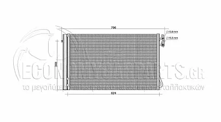 ΨΥΓΕΙΟ A/C (ΓΙΑ ΕΚΔΟΣΕΙΣ 2.0-3.0TURBO ΠΕΤΡΕΛΑΙΟ) (ΔΙΑΣΤΑΣΕΙΣ ΚΥΨΕΛΗΣ: 580x340x16mm) (KOYO)