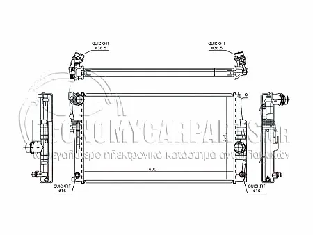 ΨΥΓΕΙΟ ΝΕΡΟΥ (ΓΙΑ ΕΚΔΟΣΕΙΣ 1.5-2.0-3.0 ΒΕΝΖΙΝΗ) (ΓΙΑ ΟΧΗΜΑΤΑ ΜΕ ΑΥΤΟΜΑΤΟ ΚΙΒΩΤΙΟ ΤΑΧΥΤΗΤΩΝ) (ΔΙΑΣΤΑΣΕΙΣ ΚΥΨΕΛΗΣ: 600x334x32mm) (ΚΩΔΙΚΟΣ ΚΙΝΗΤΗΡΑ N20) (KOYO)