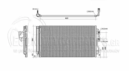 ΨΥΓΕΙΟ A/C (ΓΙΑ ΟΛΕΣ ΤΙΣ ΕΚΔΟΣΕΙΣ BENZΙΝΗ - ΠΕΤΡΕΛΑΙΟ) (ΔΙΑΣΤΑΣΕΙΣ ΚΥΨΕΛΗΣ: 600x340x16mm) (KOYO)