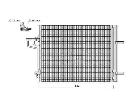 ΨΥΓΕΙΟ A/C (ΓΙΑ ΕΚΔΟΣΕΙΣ 1.6i 16V TURBO ΒΕΝΖΙΝΗ - 2.0 TDCi ΠΕΤΡΕΛΑΙΟ) (KOYO)