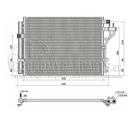 ΨΥΓΕΙΟ A/C (ΓΙΑ ΟΛΕΣ ΤΙΣ ΕΚΔΟΣΕΙΣ BENZΙΝΗ) (ΔΙΑΣΤΑΣΕΙΣ ΚΥΨΕΛΗΣ: 440x340x16mm) (KOYO)