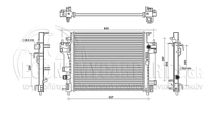 ΨΥΓΕΙΟ ΝΕΡΟΥ (ΓΙΑ ΕΚΔΟΣΕΙΣ 0.9 TURBO-1.0 12v ΒΕΝΖΙΝΗ - ELECTRIC) (ΔΙΑΣΤΑΣΕΙΣ ΚΥΨΕΛΗΣ: 480x397x16mm) (KOYO)