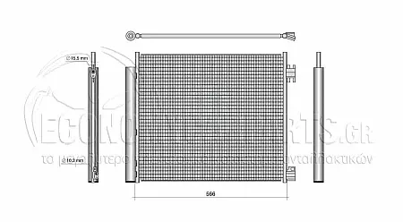 ΨΥΓΕΙΟ A/C (ΓΙΑ ΟΛΕΣ ΤΙΣ ΕΚΔΟΣΕΙΣ BENZΙΝΗ - ΠΕΤΡΕΛΑΙΟ) (ΔΙΑΣΤΑΣΕΙΣ ΚΥΨΕΛΗΣ: 560x480x12mm) (KOYO)