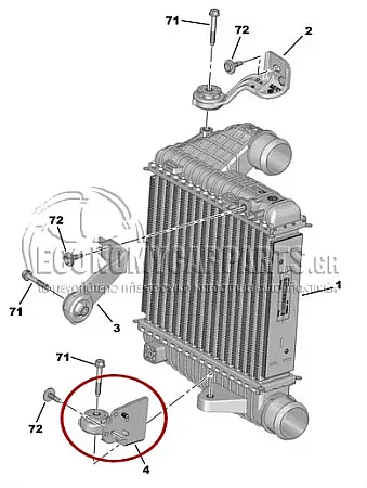 ΒΑΣΗ ΨΥΓΕΙΟΥ INTERCOOLER ΑΝΩ