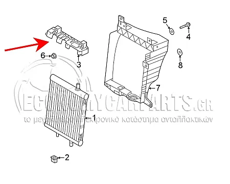 ΒΑΣΗ ΨΥΓΕΙΟΥ INTERCOOLER ΑΝΩ