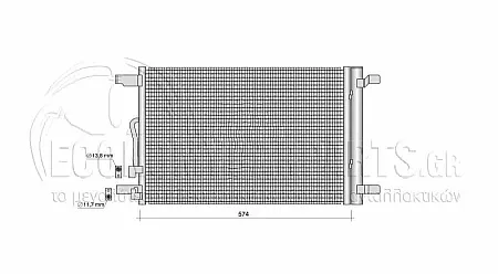 ΨΥΓΕΙΟ A/C (ΓΙΑ ΕΚΔΟΣΕΙΣ 1.4-1.5-2.0TSI ΒΕΝΖΙΝΗ - 2.0TDI ΠΕΤΡΕΛΑΙΟ) (ΔΙΑΣΤΑΣΕΙΣ ΚΥΨΕΛΗΣ: 576x388mm) (KOYO)
