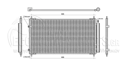 ΨΥΓΕΙΟ A/C (ΓΙΑ ΕΚΔΟΣΕΙΣ 1.5 HYBRID ΒΕΝΖΙΝΗ) (ΔΙΑΣΤΑΣΕΙΣ ΚΥΨΕΛΗΣ: 600x355x16mm) (KOYO) 2015-2017