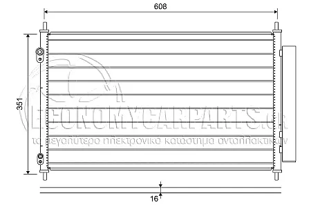 ΨΥΓΕΙΟ A/C (ΓΙΑ ΕΚΔΟΣΕΙΣ 1.5 HYBRID ΒΕΝΖΙΝΗ) (ΔΙΑΣΤΑΣΕΙΣ ΚΥΨΕΛΗΣ: 600x355x16mm) (KOYO) 2014-2015