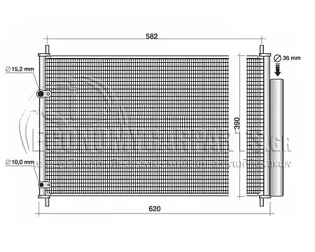ΨΥΓΕΙΟ A/C (ΓΙΑ ΕΚΔΟΣΕΙΣ 1.3-1.6-1.8 ΒΕΝΖΙΝΗ - 1.4 D4D ΠΕΤΡΕΛΑΙΟ) (ΔΙΑΣΤΑΣΕΙΣ ΚΥΨΕΛΗΣ: 600x370x16mm) (KOYO)