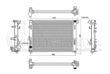 ΨΥΓΕΙΟ ΝΕΡΟΥ (ΓΙΑ ΕΚΔΟΣΕΙΣ: 1.0i - 1.3 DIG-TURBO ΒΕΝΖΙΝΗ) (ΔΙΑΣΤΑΣΕΙΣ ΚΥΨΕΛΗΣ: 510x395x26mm)