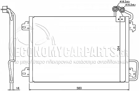 ΨΥΓΕΙΟ A/C (ΔΙΑΣΤΑΣΕΙΣ ΚΥΨΕΛΗΣ: 53x38.5cm) (ΜΕ ΠΑΡΟΧΕΣ ΠΑΝΩ)
