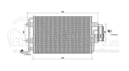 ΨΥΓΕΙΟ A/C (ΓΙΑ ΟΛΕΣ ΤΙΣ ΕΚΔΟΣΕΙΣ ΒΕΝΖΙΝΗ - 1.9 TDI ΠΕΤΡΕΛΑΙΟ) (ΔΙΑΣΤΑΣΕΙΣ ΚΥΨΕΛΗΣ: 540x360mm)