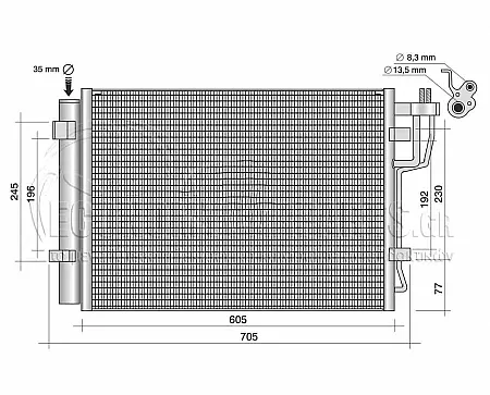 ΨΥΓEIO A/C (ΓΙΑ ΟΛΕΣ ΤΙΣ ΕΚΔΟΣΕΙΣ ΒΕΝΖΙΝΗ) (ΔΙΑΣΤΑΣΕΙΣ ΚΥΨΕΛΗΣ: 570x390x16mm)