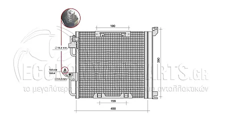ΨΥΓΕΙΟ A/C (ΓΙΑ ΕΚΔΟΣΕΙΣ: 1.7-1.9 CDTi ΠΕΤΡΕΛΑΙΟ (ΔΙΑΣΤΑΣΕΙΣ ΚΥΨΕΛΗΣ: 410x380mm)