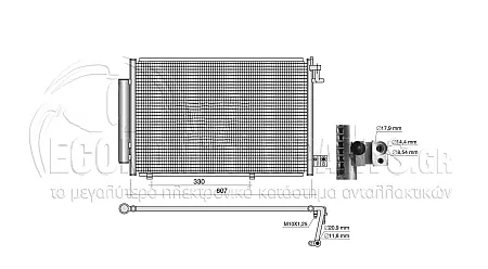 ΨΥΓΕΙΟ A/C (ΓΙΑ ΟΛΕΣ ΤΙΣ ΕΚΔΟΣΕΙΣ ΒΕΝΖΙΝΗ - 1.4 TDCi ΠΕΤΡΕΛΑΙΟ) (ΔΙΑΣΤΑΣΕΙΣ ΚΥΨΕΛΗΣ: 575x360mm)