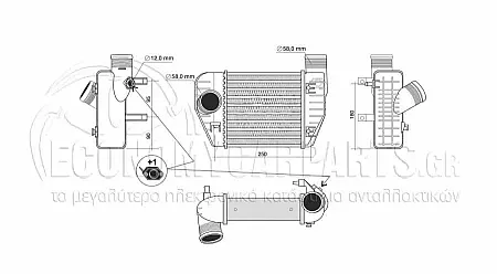 ΨΥΓΕΙΟ INTERCOOLER 2,0TFSi-2,0TDi (200*204*62)