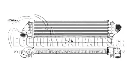 ΨΥΓΕΙΟ INTERCOOLER 1,6 - 1,8 - 2,0TDCi - 2,5 ΒΕΝΖΙΝΗ (60*128*50)