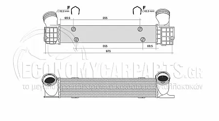 ΨΥΓΕΙΟ INTERCOOLER 2.0 TURBO ΠΕΤΡΕΛΑΙΟ (508*100*85)
