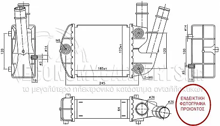 ΨΥΓΕΙΟ INTERCOOLER 1,3 JTD (187*172*62)