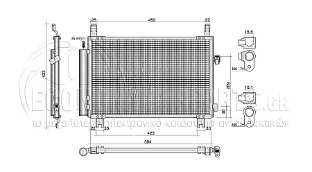 ΨΥΓΕΙΟ A/C (ΓΙΑ ΕΚΔΟΣΕΙΣ 1.4 D4D ΠΕΤΡΕΛΑΙΟ) (ΔΙΑΣΤΑΣΕΙΣ ΚΥΨΕΛΗΣ: 515x325x16mm)
