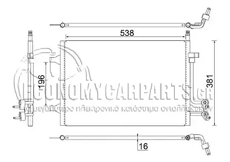 ΨΥΓΕΙΟ A/C (ΓΙΑ ΕΚΔΟΣΕΙΣ 1.6 TDCi ΠΕΤΡΕΛΑΙΟ) (ΔΙΑΣΤΑΣΕΙΣ ΚΥΨΕΛΗΣ: 55.5x38x1.6cm)