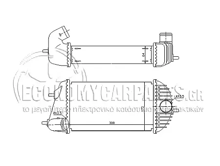 ΨΥΓΕΙΟ INTERCOOLER (ΓΙΑ ΕΚΔΟΣΕΙΣ 1.3 DDiS ΠΕΤΡΕΛΑΙΟ) (ΔΙΑΣΤΑΣΕΙΣ ΚΥΨΕΛΗΣ: 300x175x65mm)