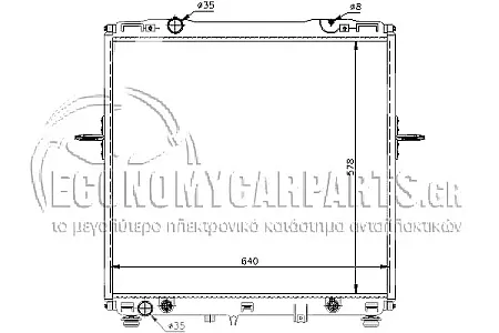 ΨΥΓΕΙΟ ΝΕΡΟΥ (ΓΙΑ ΕΚΔΟΣΕΙΣ 2.4-3.5 ΒΕΝΖΙΝΗ) (ΜΕ Ή ΧΩΡΙΣ A/C) (ΓΙΑ ΟΧΗΜΑΤΑ Μ' ΑΥΤΟΜΑΤΟ ΣΑΣΜΑΝ) (ΔΙΑΣΤΑΣΕΙΣ ΚΥΨΕΛΗΣ: 57.8x62.8) (ΜΕ ΣΩΛΗΝΑ 8mm) (ΤΥΠΟΥ DOOWON)