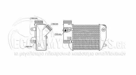 ΨΥΓΕΙΟ INTERCOOLER 2,7-3,0 TDI (205*200*64)