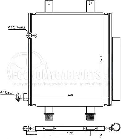 ΨΥΓΕΙΟ A/C (ΓΙΑ ΕΚΔΟΣΕΙΣ 1.0i 12V ΒΕΝΖΙΝΗ) (ΔΙΑΣΤΑΣΕΙΣ ΚΥΨΕΛΗΣ: 31.8x37cm)