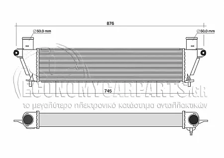 ΨΥΓΕΙΟ INTERCOOLER (ΓΙΑ ΕΚΔΟΣΕΙΣ 2.5-3.0 TD ΠΕΤΡΕΛΑΙΟ) (ΔΙΑΣΤΑΣΕΙΣ ΚΥΨΕΛΗΣ: 665x146x64mm)