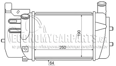 ΨΥΓΕΙΟ INTERCOOLER 1,4VVTi (TURΒΟ DΙΕSΕL) (250x190x64)