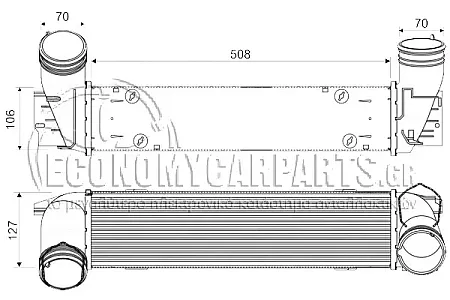 ΨΥΓΕΙΟ INTERCOOLER 3.0i 24V (510x125x105)