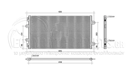ΨΥΓΕΙΟ A/C 1,2cc (55.9*31.8) (ΤΥΠΟΥ VALEO)