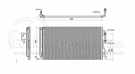 ΨΥΓΕΙΟ A/C (ΓΙΑ ΟΛΕΣ ΤΙΣ ΕΚΔΟΣΕΙΣ ΒΕΝΖΙΝΗ - ΠΕΤΡΕΛΑΙΟ) (ΔΙΑΣΤΑΣΕΙΣ ΚΥΨΕΛΗΣ: 60x34x1.6cm)