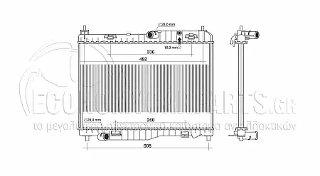 ΨΥΓΕΙΟ ΝΕΡΟΥ (ΓΙΑ ΕΚΔΟΣΕΙΣ 1.0i 12V-1.0 ΒΕΝΖΙΝΗ) (ΓΙΑ ΕΚΔΟΣΕΙΣ ΜΕ Ή ΧΩΡΙΣ A/C) (ΔΙΑΣΤΑΣΕΙΣ ΚΥΨΕΛΗΣ: 55.8x35.2x1.8cm)