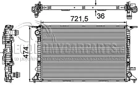 ΨΥΓΕΙΟ ΝΕΡΟΥ 2.7-3.0TDi /3.0TFSi-3.2FSI (ΓΙΑ ΟΧΗΜΑΤΑ ΜΕ ΜΗΧΑΝΙΚΟ ΚΙΒΩΤΙΟ ΤΑΧΥΤΗΤΩΝ)