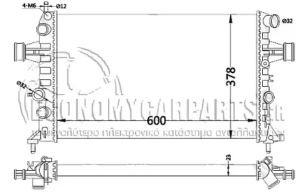ΨΥΓΕΙΟ ΝΕΡΟΥ (ΓΙΑ ΕΚΔΟΣΕΙΣ 1.4-1.6-1.8) (ΓΙΑ ΟΧΗΜΑΤΑ ΜΕ A/C) (ΔΙΑΣΤΑΣΕΙΣ ΚΥΨΕΛΗΣ: 60x37cm) (ΜΕ ΠΑΡΟΧΕΣ ΔΙΑΓΩΝΙΑ) (BEHR ALTERNATIVE)