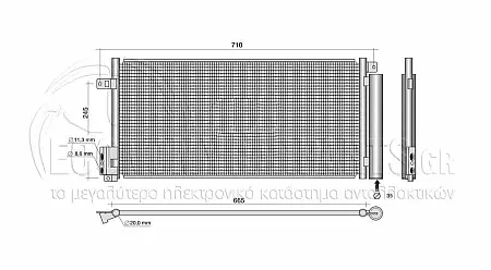 ΨΥΓΕΙΟ A/C (ΓΙΑ ΟΛΕΣ ΤΙΣ ΕΚΔΟΣΕΙΣ ΒΕΝΖΙΝΗ - ΠΕΤΡΕΛΑΙΟ) (ΔΙΑΣΤΑΣΕΙΣ ΚΥΨΕΛΗΣ: 62.7x29.5cm)