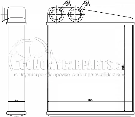 ΨΥΓΕΙΟ ΚΑΛΟΡΙΦΕΡ (ΓΙΑ ΕΚΔΟΣΕΙΣ ΜΕ Ή ΧΩΡΙΣ A/C) (ΔΙΑΣΤΑΣΕΙΣ ΚΥΨΕΛΗΣ: 167x168mm) (ΜΑΖΙ ΜΕ ΤΟ ΚΙΤ) (ΜΕ ΣΓΟΥΡΗ ΚΥΨΕΛΗ)
