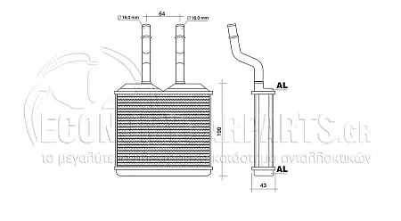 ΨΥΓΕΙΟ ΚΑΛΟΡΙΦΕΡ (ΓΙΑ ΕΚΔΟΣΕΙΣ ΜΕ Ή ΧΩΡΙΣ A/C) (ΔΙΑΣΤΑΣΕΙΣ ΚΥΨΕΛΗΣ: 160x190mm) (ΜΕ ΣΓΟΥΡΗ ΚΥΨΕΛΗ)